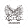 Bike On Amsterdams Streets Sticker