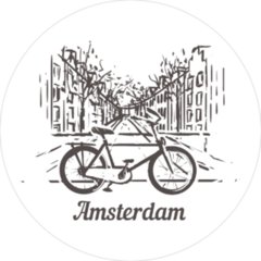 Bike On Amsterdams Streets Sticker
