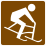 Bike Skiing Sticker