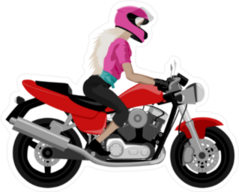Biker Chick Sticker