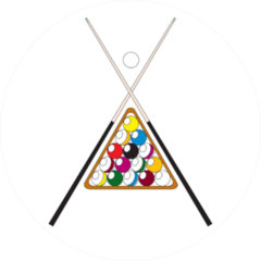 Billiard Ball Cartoon Sticker