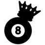 Billiard Ball In Crown Sticker