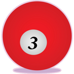 Billiard Ball On Pink Sticker 