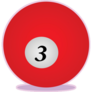 Billiard Ball On Pink Sticker 