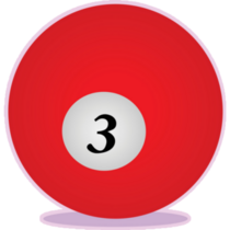 Billiard Ball On Pink Sticker 