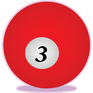 Billiard Ball On Pink Sticker 