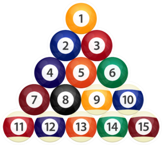 Billiard Balls Design Illustration Sticker