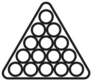 Billiard Balls Triangle Icon Sticker