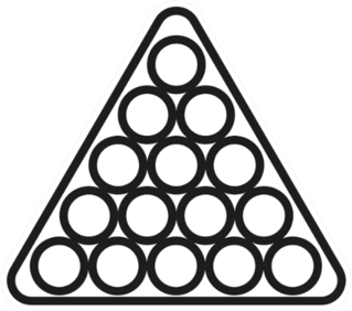 Billiard Balls Triangle Icon Sticker