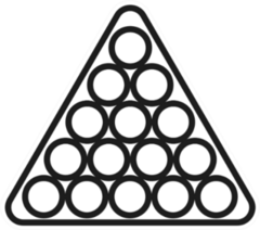 Billiard Balls Triangle Icon Sticker