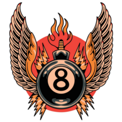 Billiard Bomb Tattoo Sticker