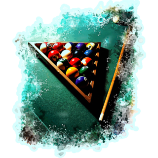 Billiard Game Paint Sticker