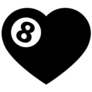 Billiard Heart Sticker