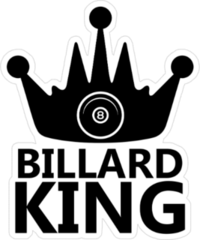 Billiard King And Balls Sticker