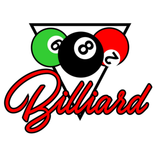 Billiard Lettering Logo Sticker