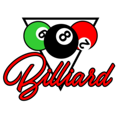 Billiard Lettering Logo Sticker