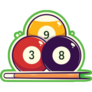 Billiard Logo Cartoon Sticker