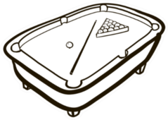 Billiard Table A Childrens Sketch Sticker