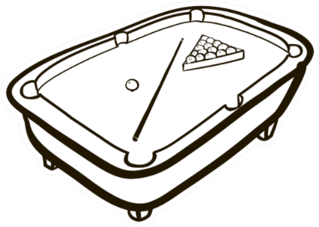 Billiard Table A Childrens Sketch Sticker