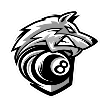 Billiard Wolf Team Logo Sticker