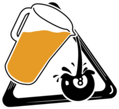 Billiards and Beer Logo Sticker