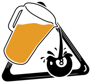 Billiards and Beer Logo Sticker