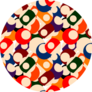 Billiards Balls Pattern Sticker