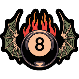 Billiards Bat Sticker 