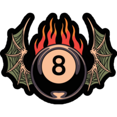 Billiards Bat Sticker 