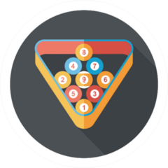 Billiards Flat Icon Sticker