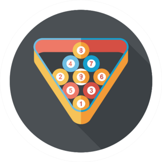 Billiards Flat Icon Sticker