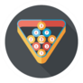 Billiards Flat Icon Sticker