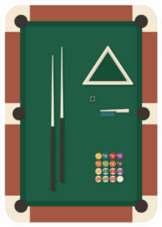 Billiards Pool Icon Set Sticker