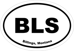 Billings, Montana Oval Stickers