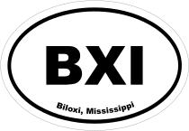 Biloxi, Mississippi Oval Stickers