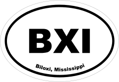 Biloxi, Mississippi Oval Stickers