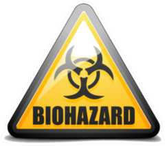 Biohazard Danger Sign Cartoon Sticker