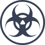 Biohazard In Circle Sticker