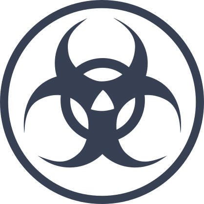 Biohazard In Circle Sticker