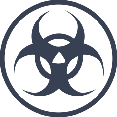 Biohazard In Circle Sticker