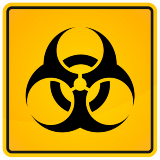 Biohazard Sign, Biohazard Sign In Yellow Sticker