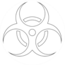 Biological Hazard. Simple Icon Illustration Sticker