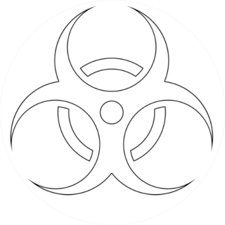 Biological Hazard. Simple Icon Illustration Sticker