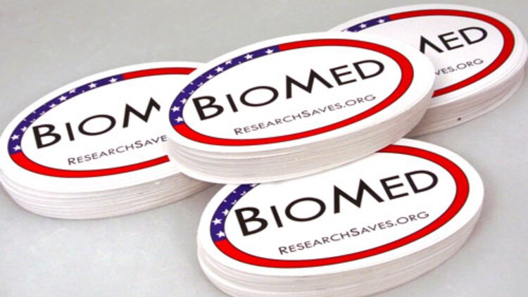 Biomed Custom Oval Stickers