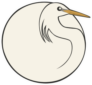 Bird Ball: Chinese Crane Illustration Sticker