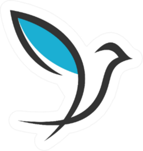 Bird Dove Logo With Blue Sticker