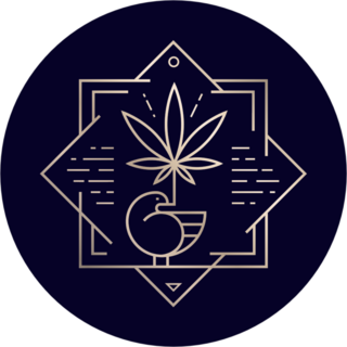 Bird With Marijuana Leaf Sticker