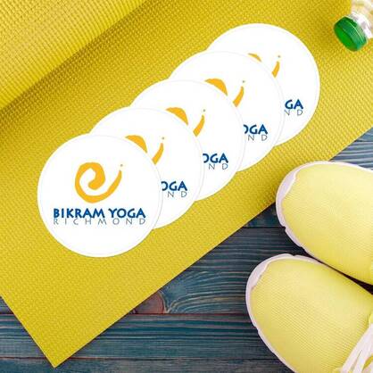 Birkham Yoga Richmond Circle Cling Stickers