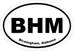 Birmingham, Alabama Oval Stickers