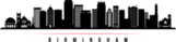 Birmingham Skyline Horizontal Banner Sleek Sticker